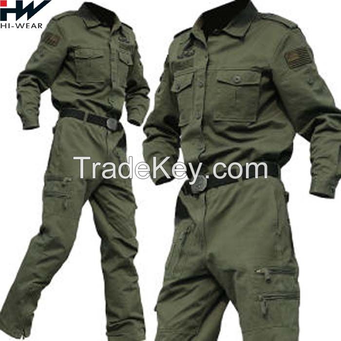 KMS Ripstop Military tactical uniform Green Plain Shirt Army Uniform