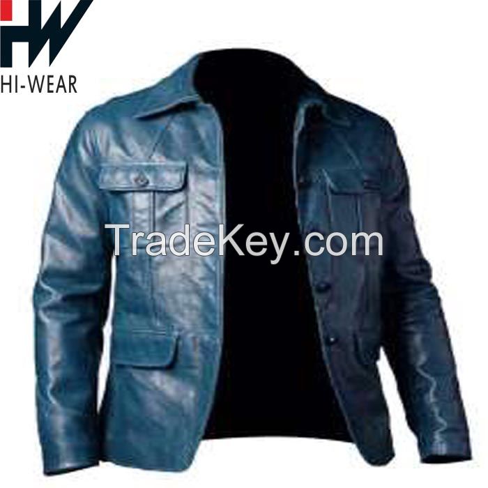 High Quality Custom Made Leather Jackets For Men With Custom Sizes Colors And Design