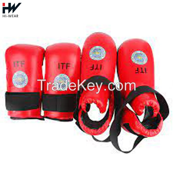 Custom Logo Kickboxing Foot Protectors Martial Arts Taekwondo Kick Boots,Gloves