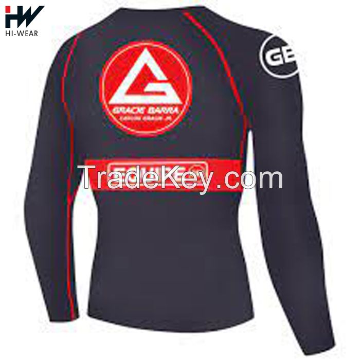 custom spandex jiu jitsu men rash guard