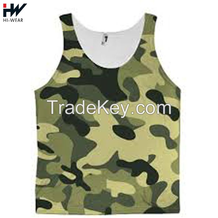 Wholesale Training Poly Cotton Stringer/singlet/tank Top/vest Camoflage 