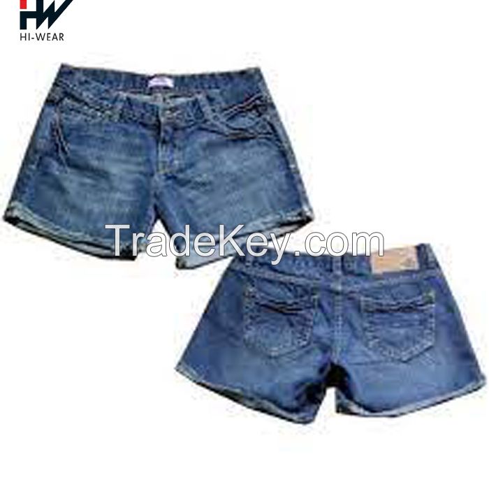 Hot Selling Sexy Short Pant Women Floral High Waist Denim Shorts Worn Loose Jeans