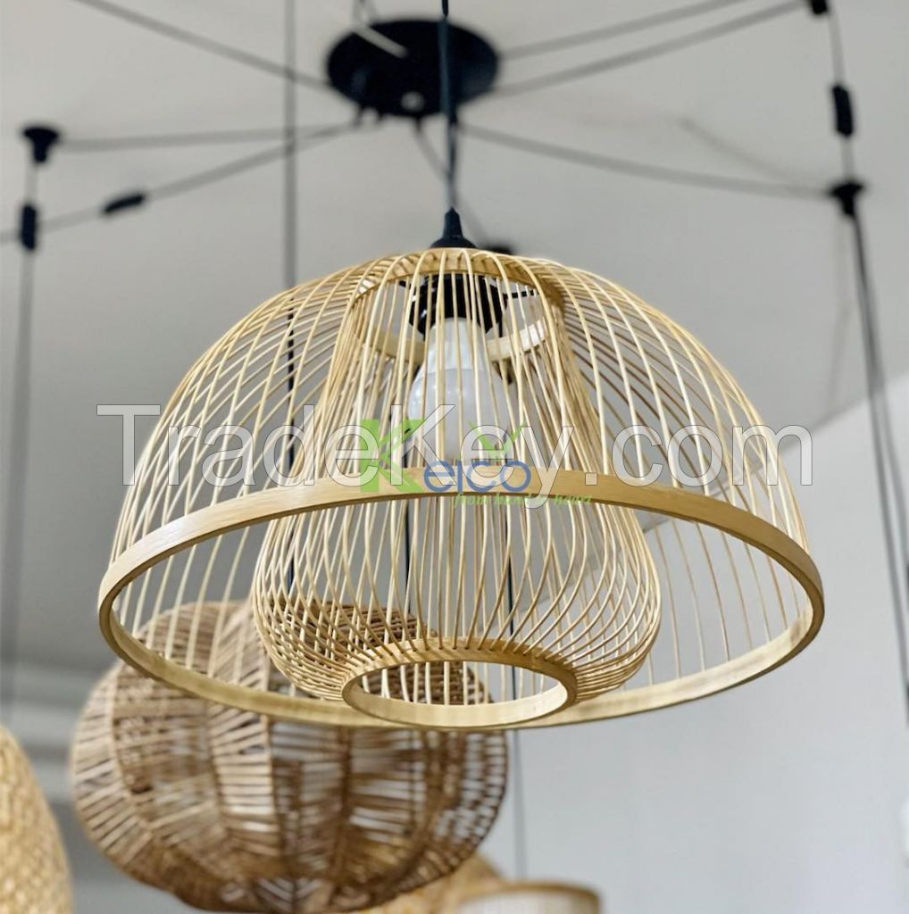 Wicker light pendant Bamboo lampshade Hanging pendant light for Home Decor made in Vietnam