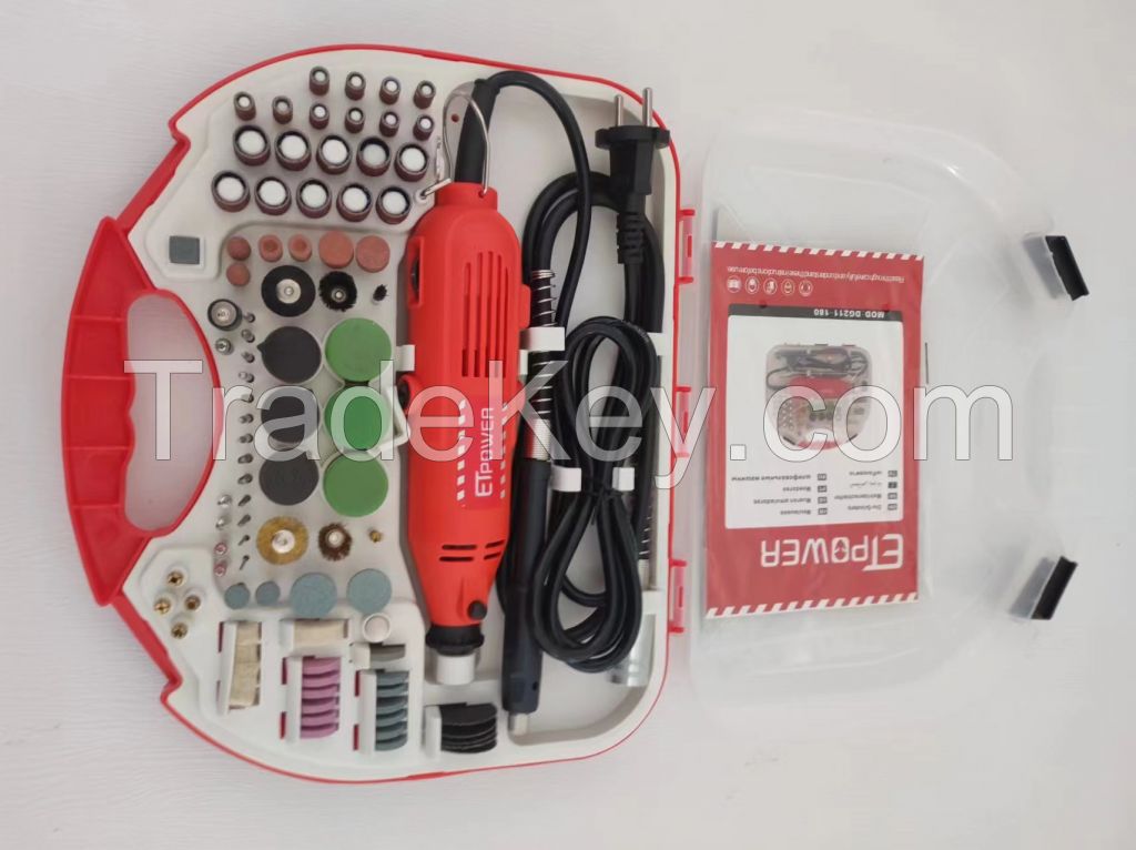 3mm 211PCS 180W Electric Die Grinder Mini Rotary Tools Kit