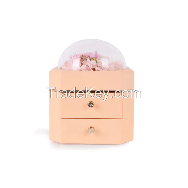 Octagonal Double Layer Preserved Flower Box