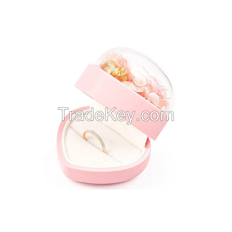 Heart-shaped MINI Clamshell Preserved Flower Box