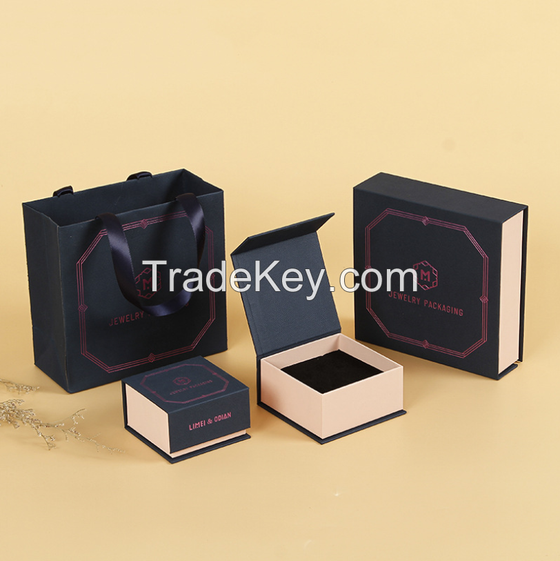 paper embryo magnetic clamshell jewelry box 