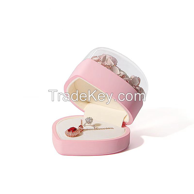 Heart-shaped Clamshell Preserved Flower Box