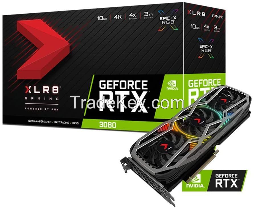 New Arrival GeForce RTX 3080 10GB XLR8 Gaming REVEL EPIC-X RGB Triple Fan Graphics Card