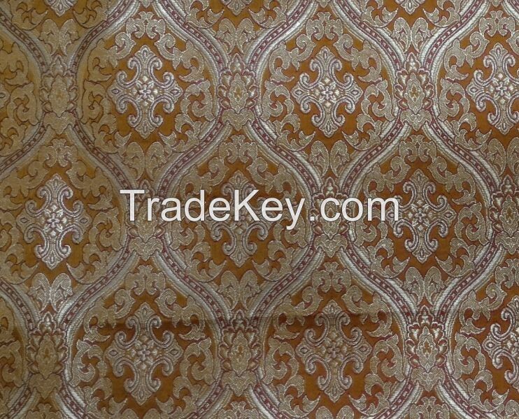 Hand Made Mettalic Silk Brocades Fabrics For Priest Veatment