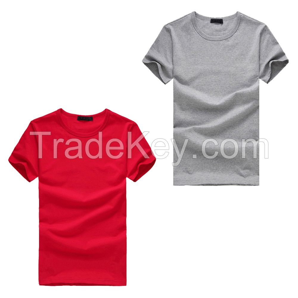 Custom Logo cotton slub Summer Men Solid Color curve bottom Pleated short sleeve Fitness Sports Casual Plain men's blank T-Shirt