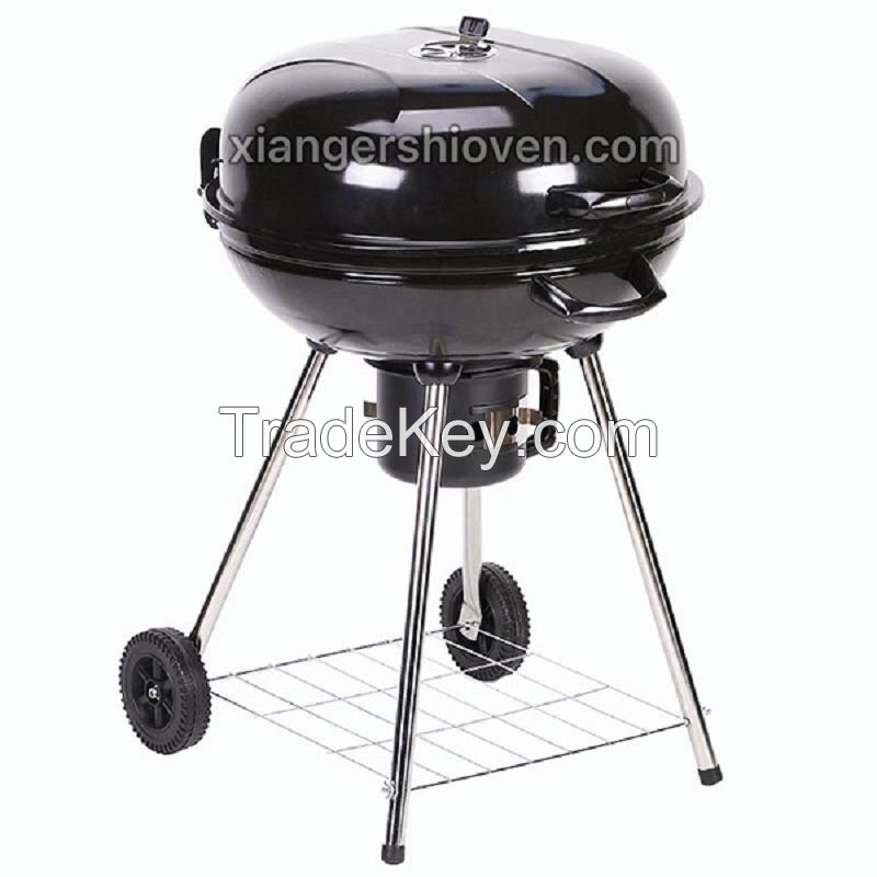 22â€³ Enamel Kettle Charcoal BBQ Barbecue Grill- BG-P03S-W