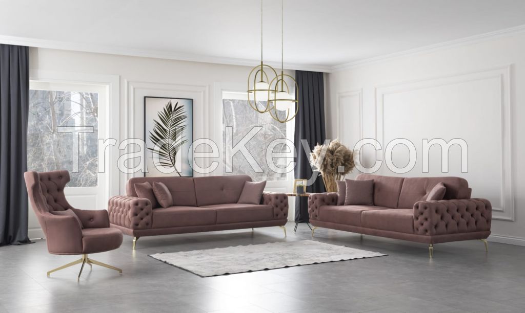 pink sofa set