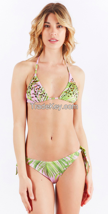 TRIANGLE BIKINI WITH ANIMALIER STONES