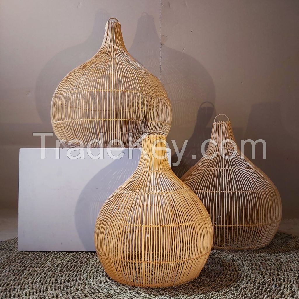 Kubah Lampshade Rattan S/3