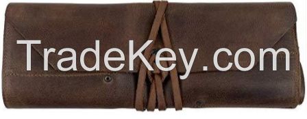 Leather Big Tool Roll Up Bag