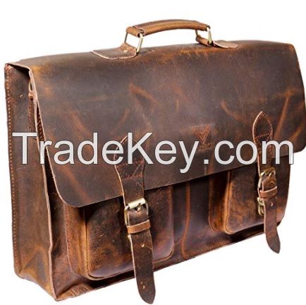 Vintage Handmade Leather Messenger Bag