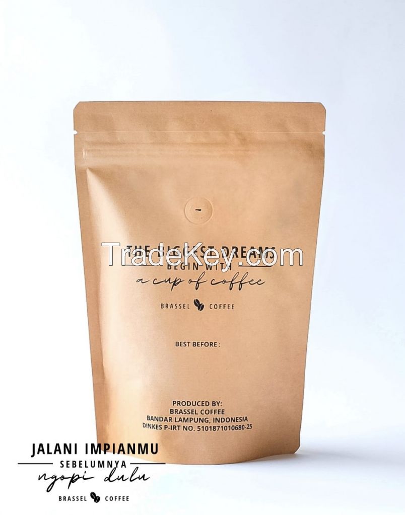 BRASSEL COFFEE Peaberry Pagar Alam Robusta 250 g