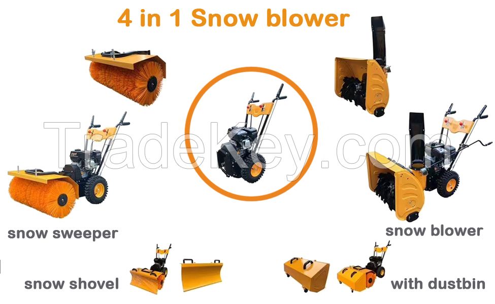 4 in 1 6.5HP Multi-function snow sweeper