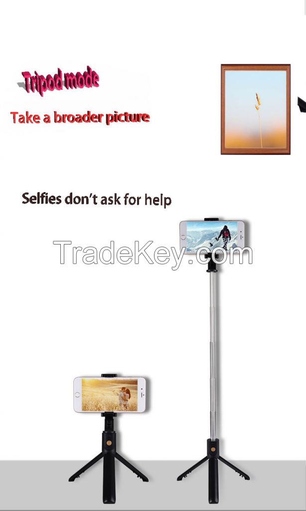 Wireless Remote and Tripod Stand Selfie Stick for All Devices