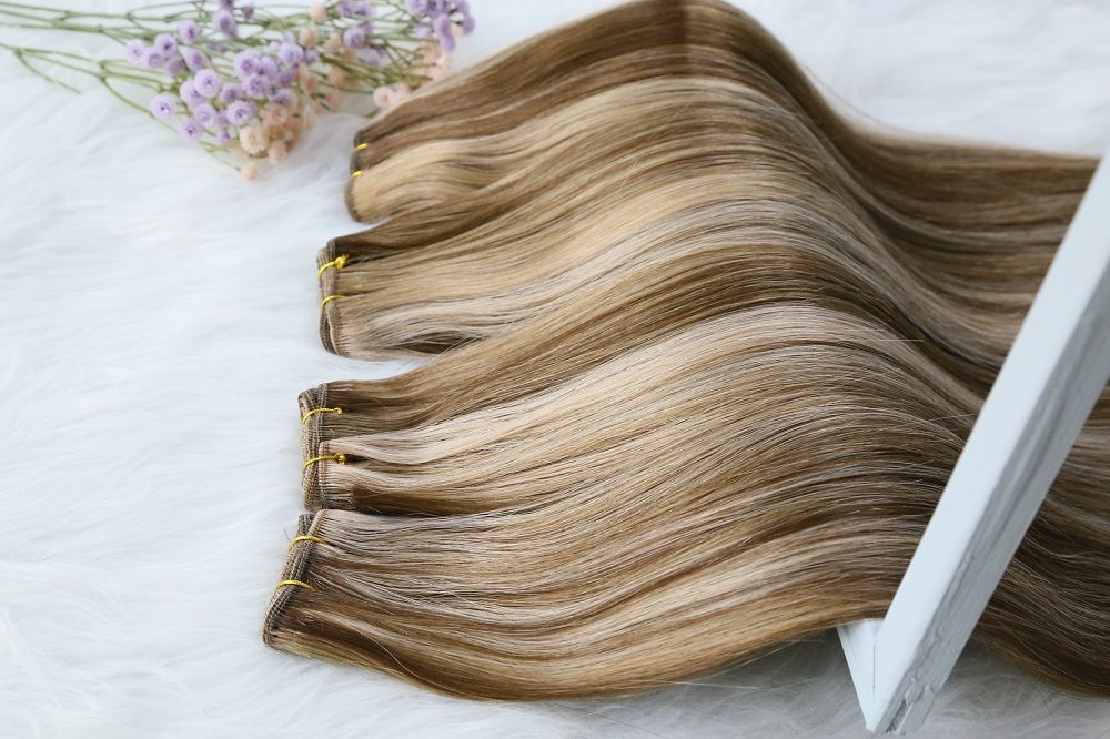 machine made hair weft