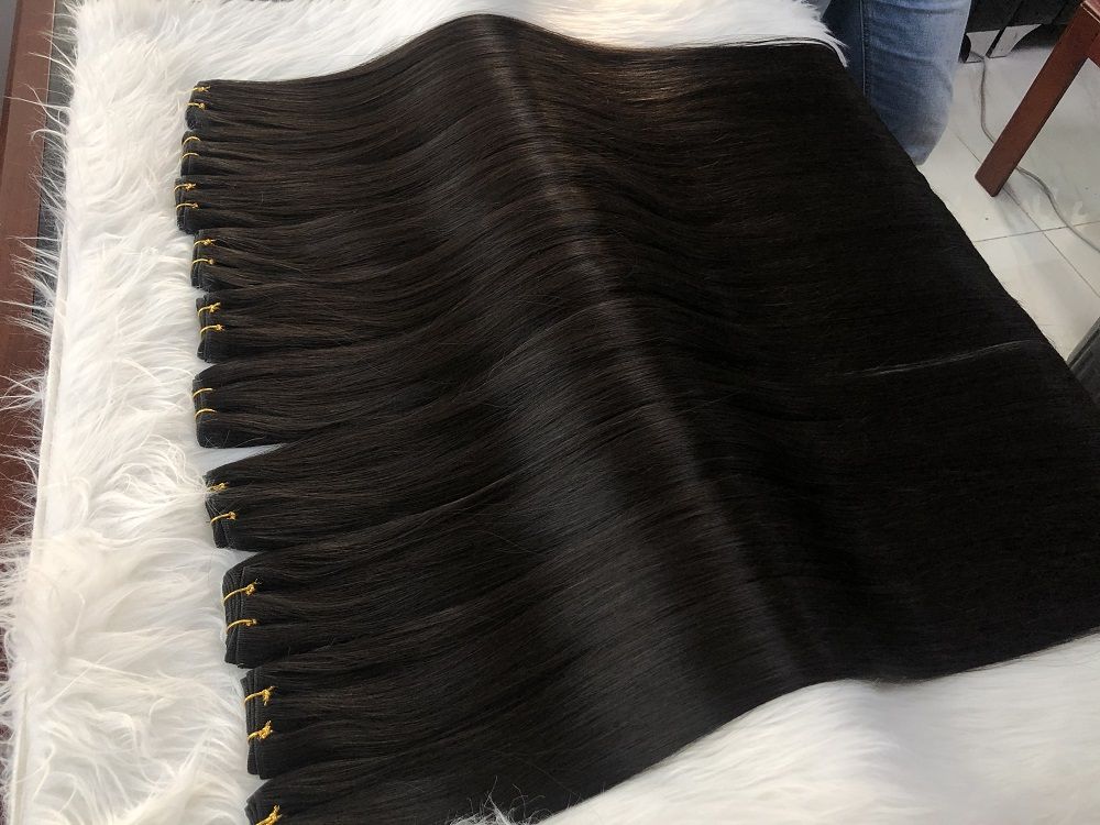 40inch Machine Weft Nature Black