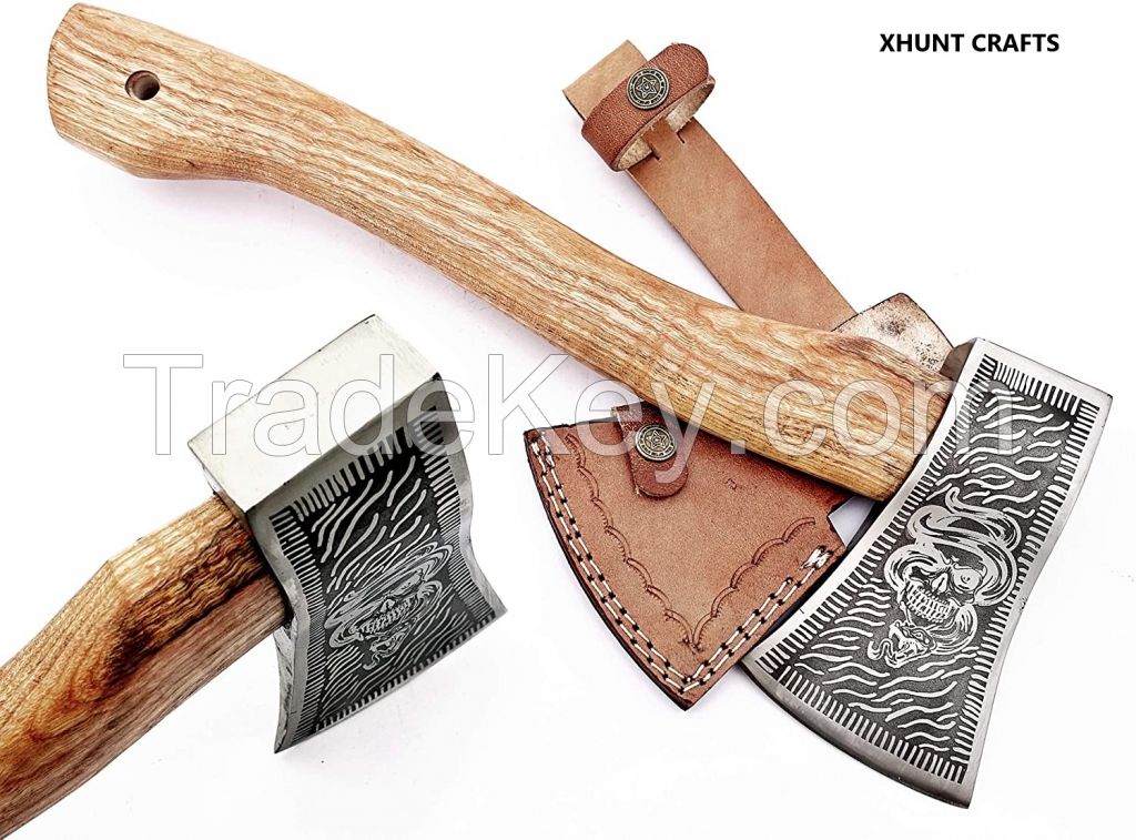 Custom Handmade Stainless Steel Axe-gorgeous And Solid Wood Handle