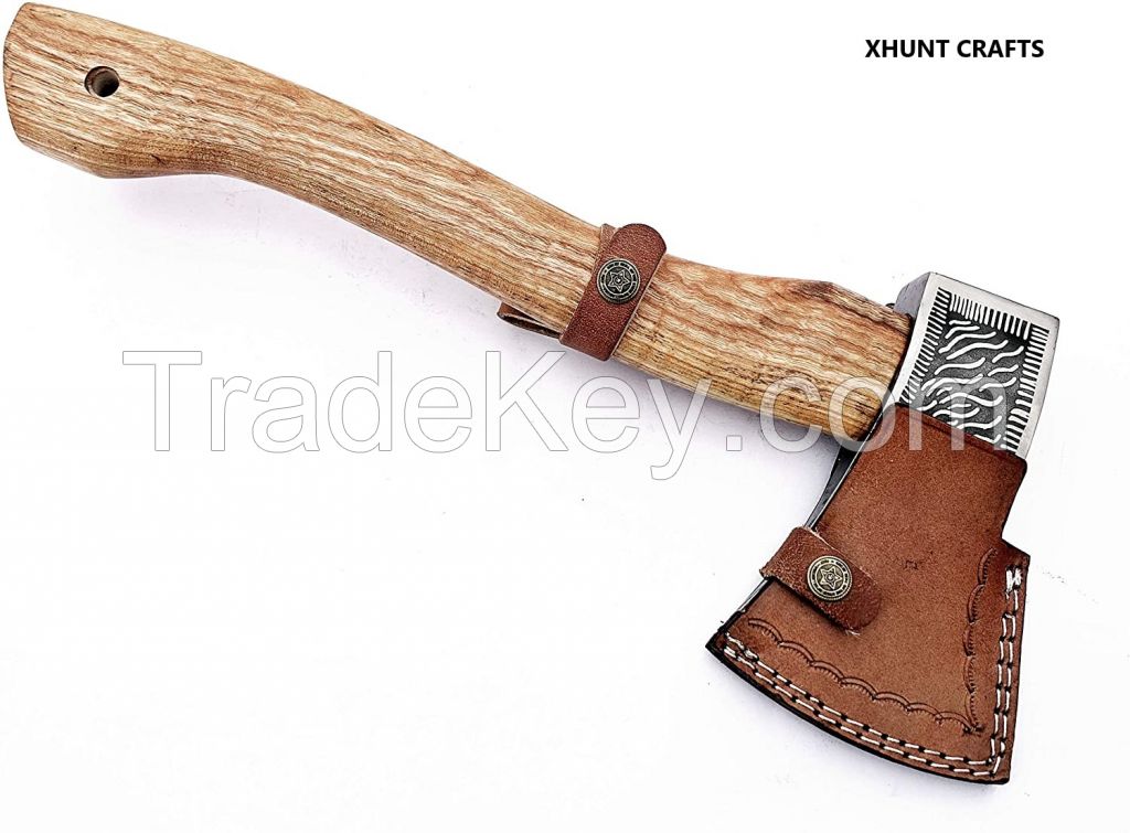 Custom Handmade Stainless Steel Axe-gorgeous And Solid Wood Handle