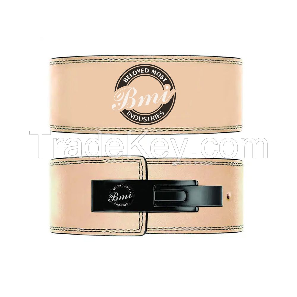 Custom Color Genuine Leather Weightlifting Lever Belt