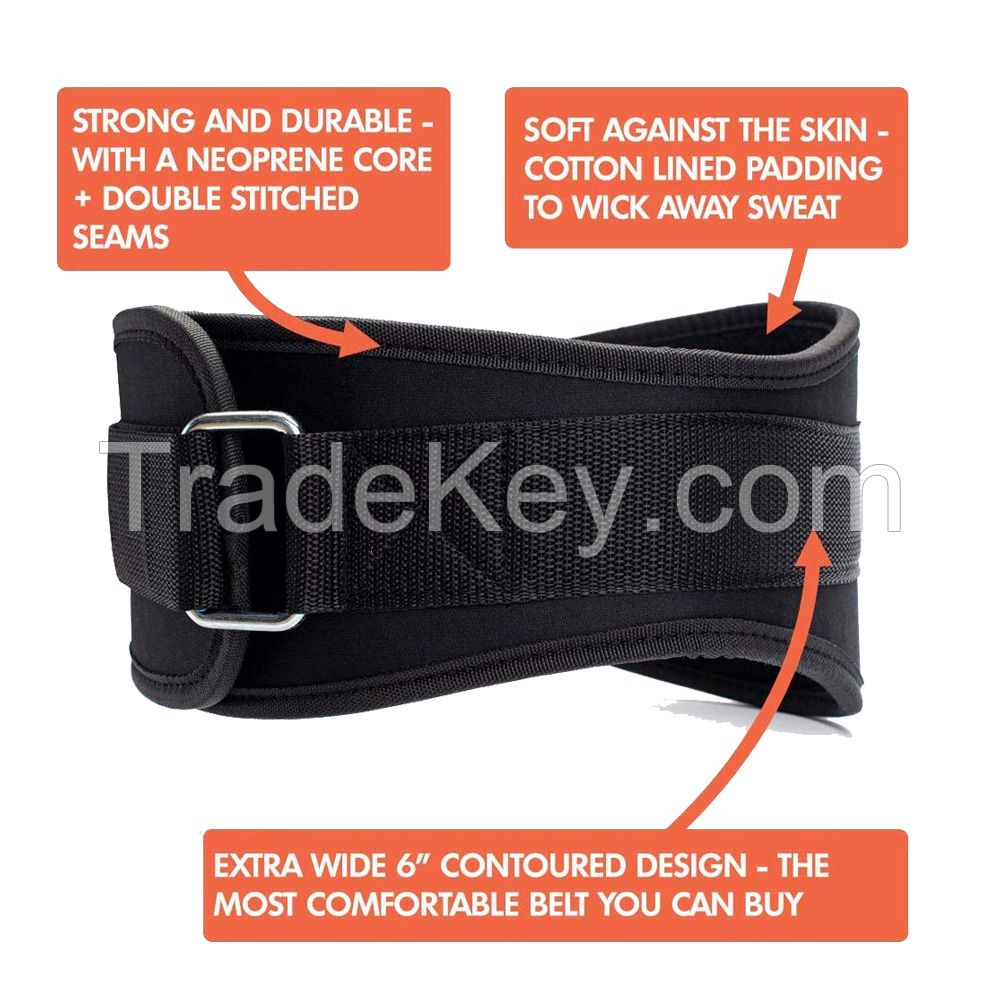 Neoprene Weight Training Belt for Heavy Duty Weightlifting Back Lumber Support Nylon Belt