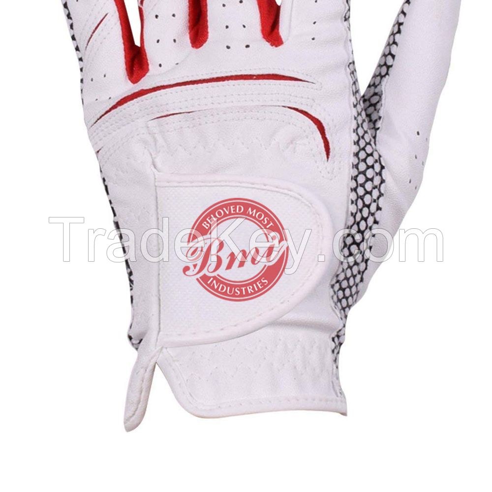 100% Premium High Quality Real Cabretta Leather Men Golf Glove