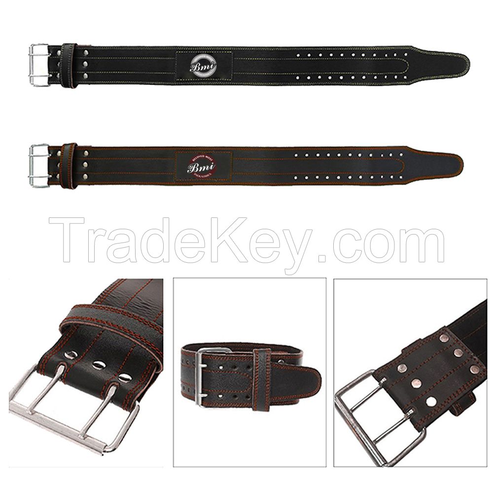Leather Belt Padded Lumbar Back Support Belt