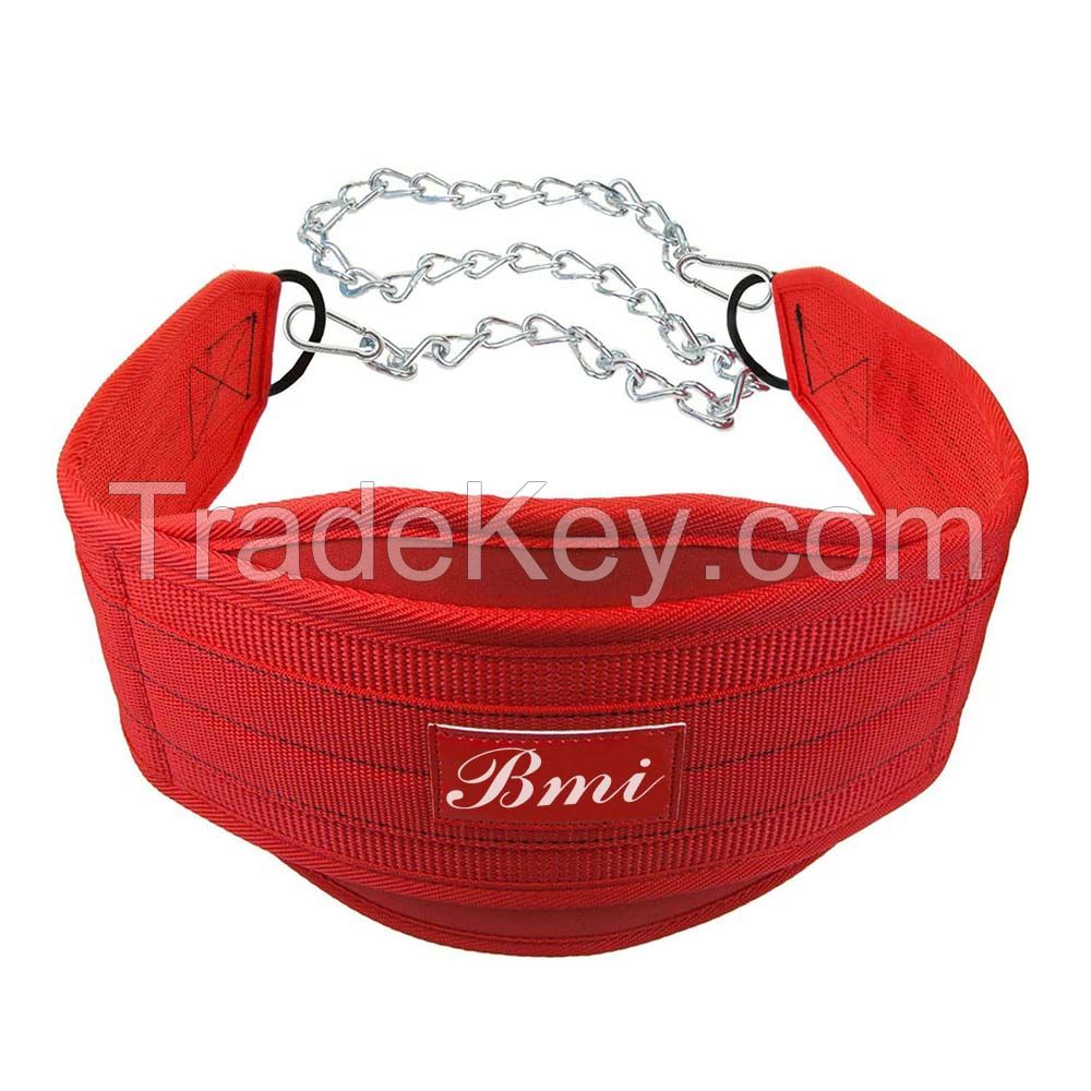 Pull Up Training Fitness Weight Lifting Dipping Belt With Chain