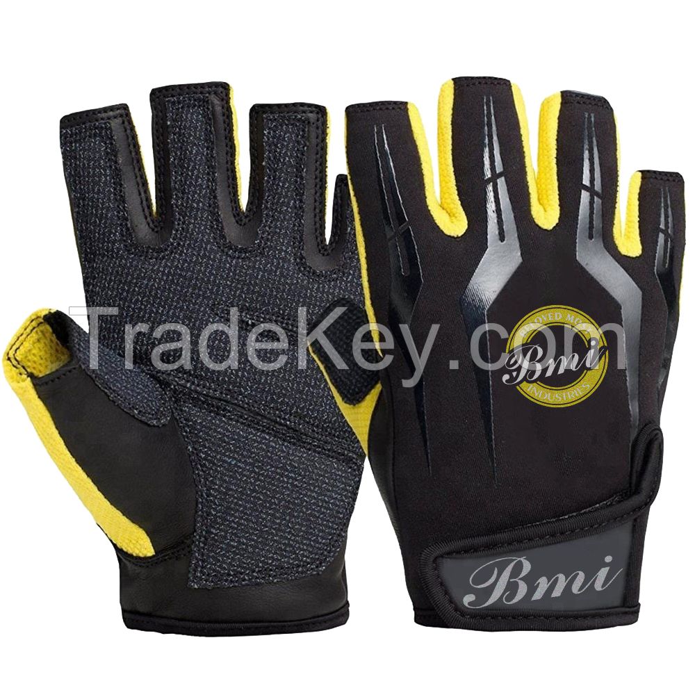 Men and Women leather weight lifting gloves