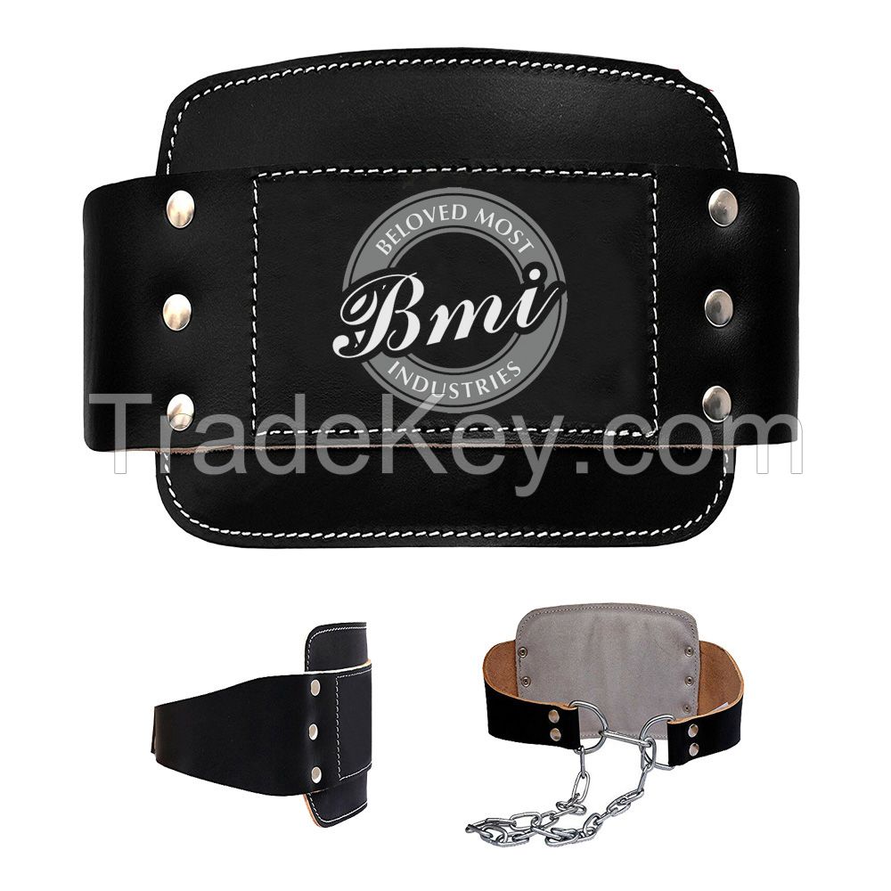 Weightlifting Leather Dip Belts