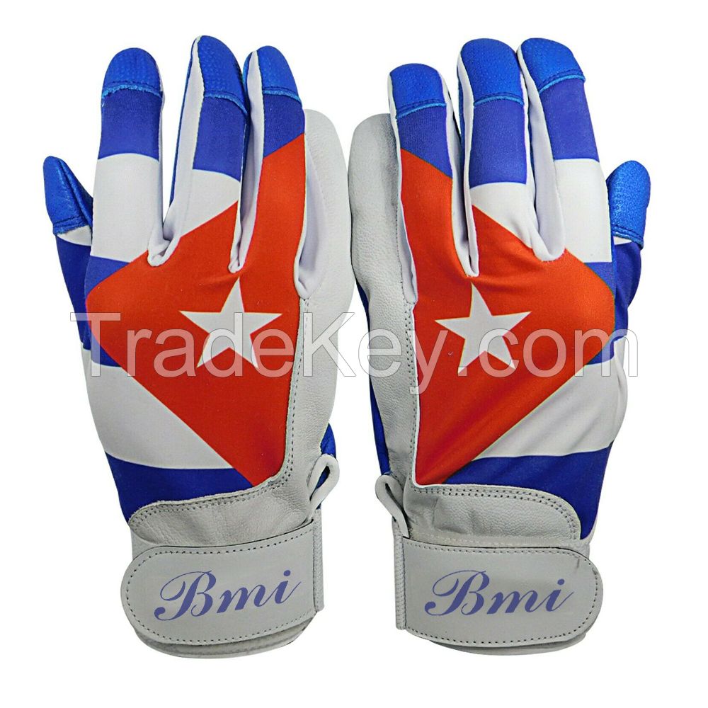 camouflages Genuine Leather Batting Gloves