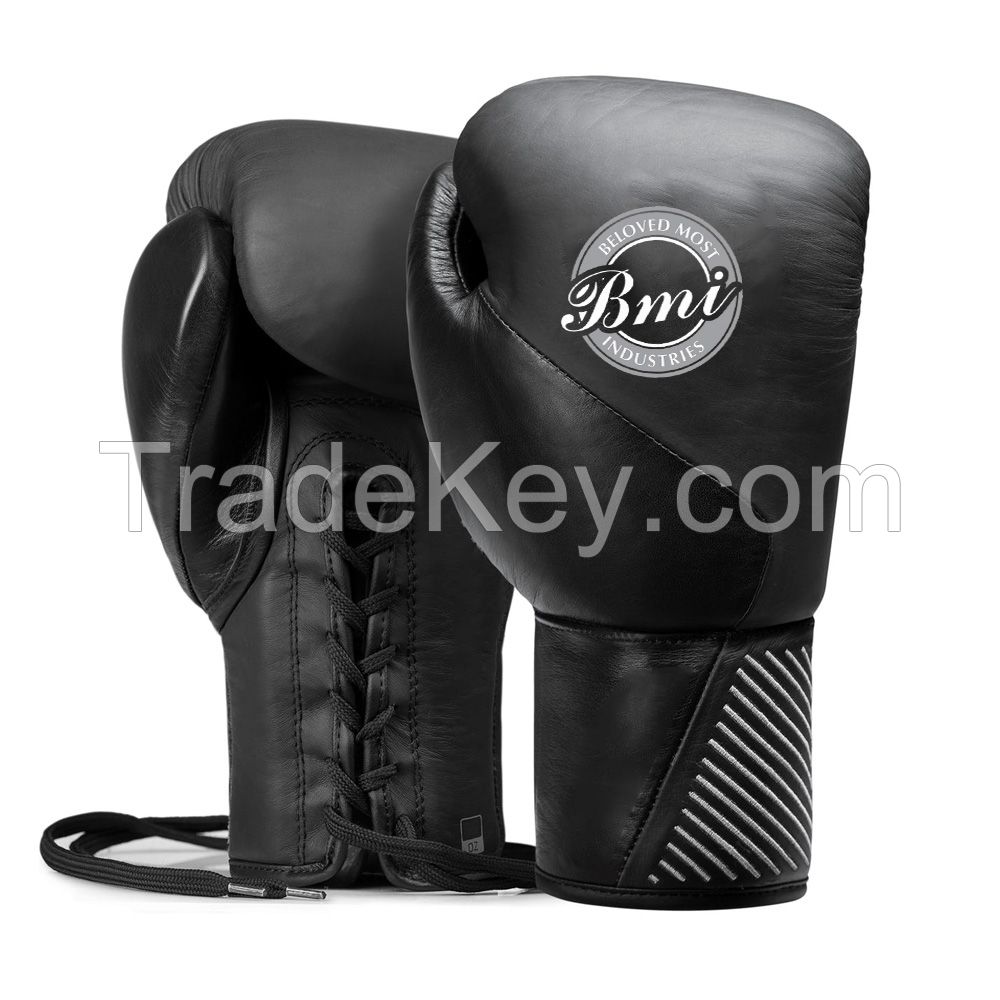 Custom Best Colors and design lace up boxing gloves