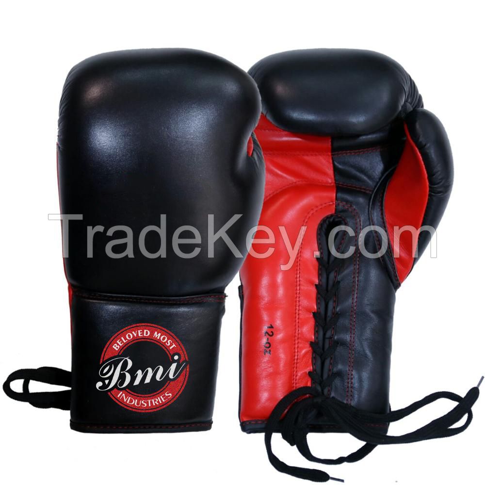 Professional Lace Up Winning Boxing Gloves Customized Logo Available