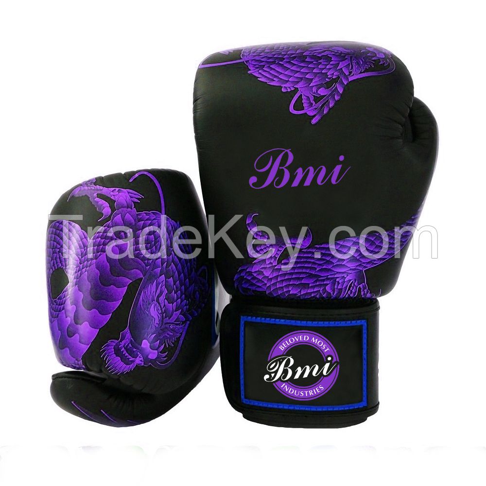 High quality genuine cowhide leather competition boxing gloves