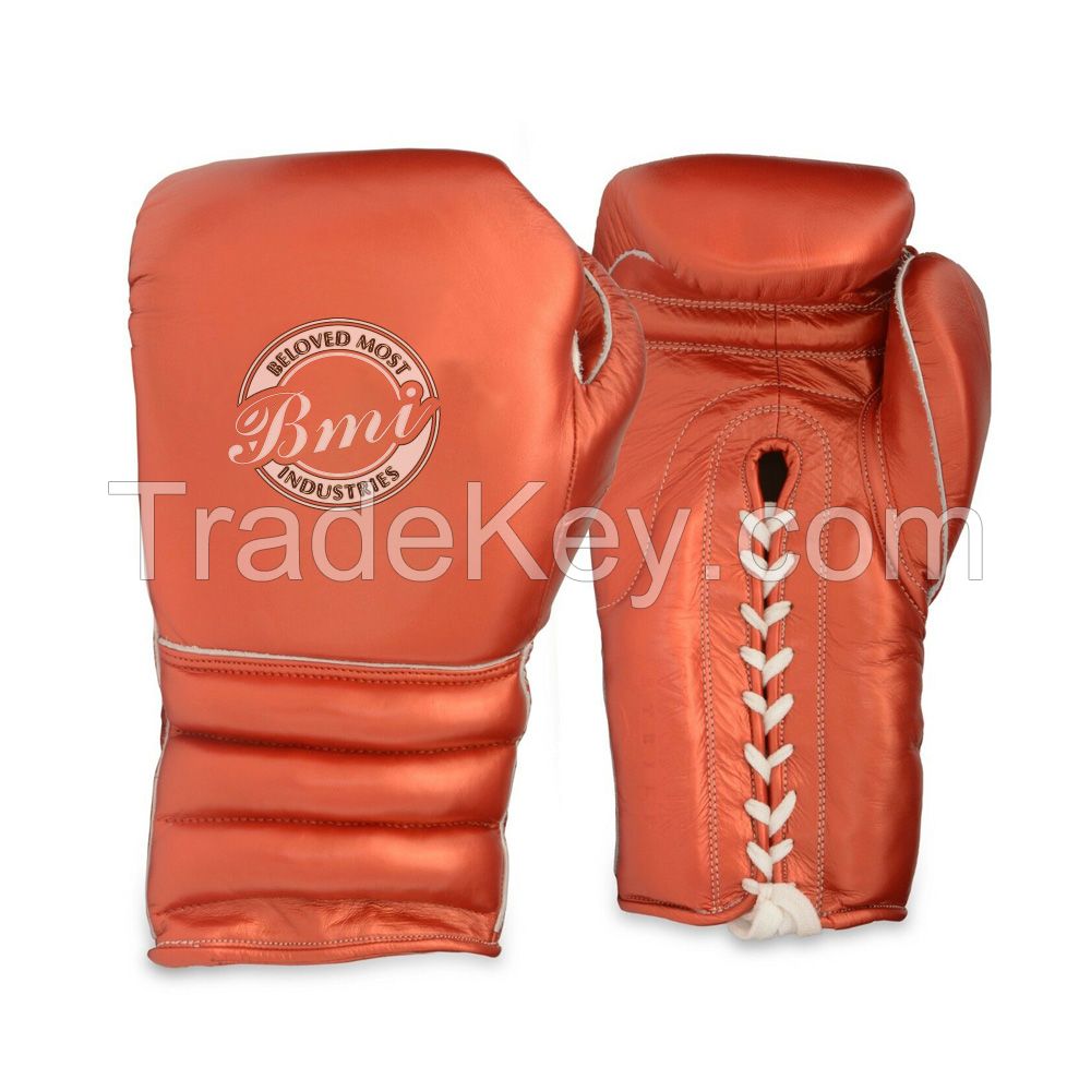 Premium Quality Professional Lace Up Boxing Gloves