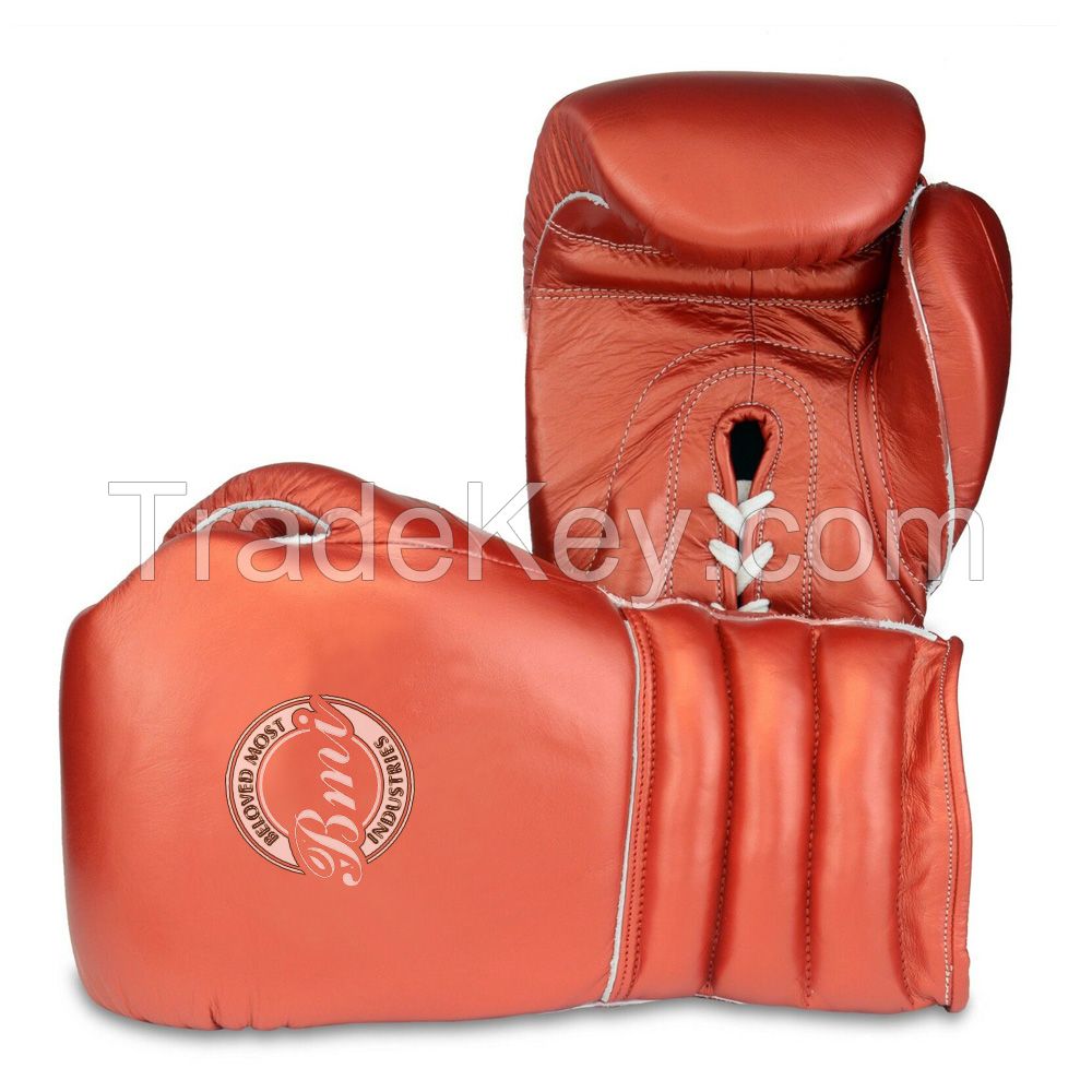 Premium Quality Professional Lace Up Boxing Gloves