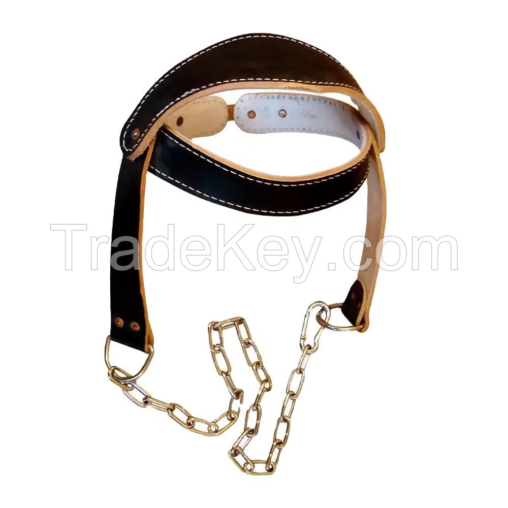 Heavy Duty Strength Exercise Head Harness With Long Adjustable Chain