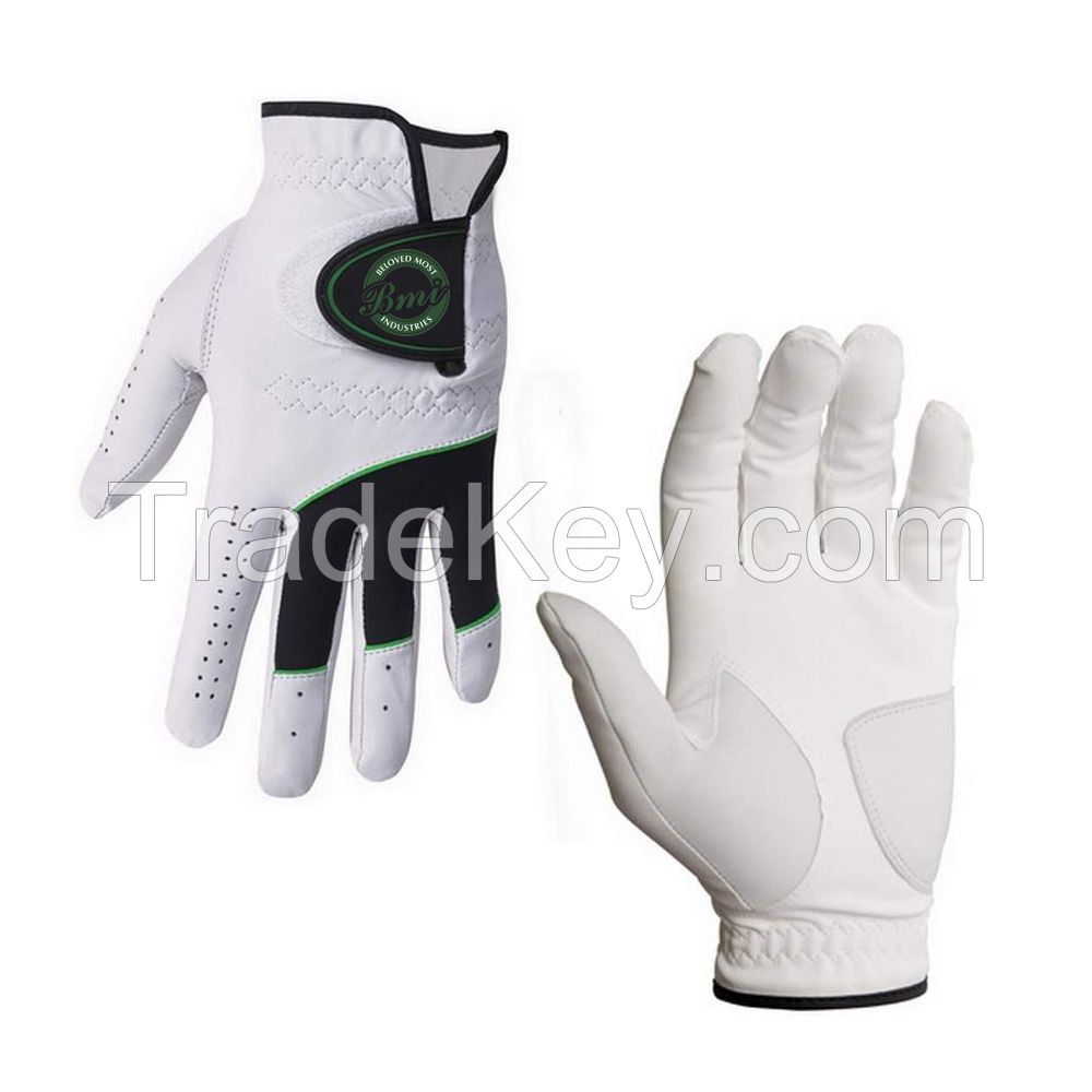 Wholesale Premium Quality Leather Soft Comfort Anti-Slip Golf Gloves