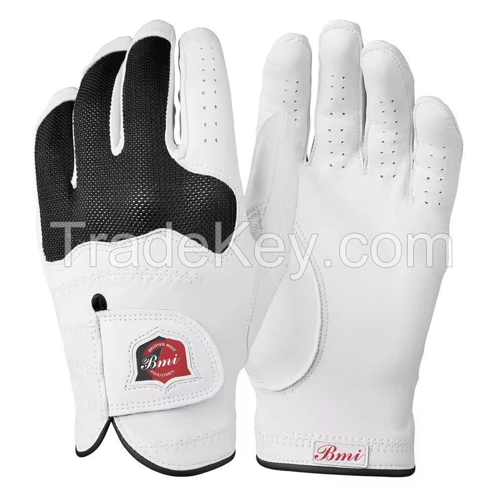Wholesale Premium Quality Leather Soft Comfort Anti-Slip Golf Gloves