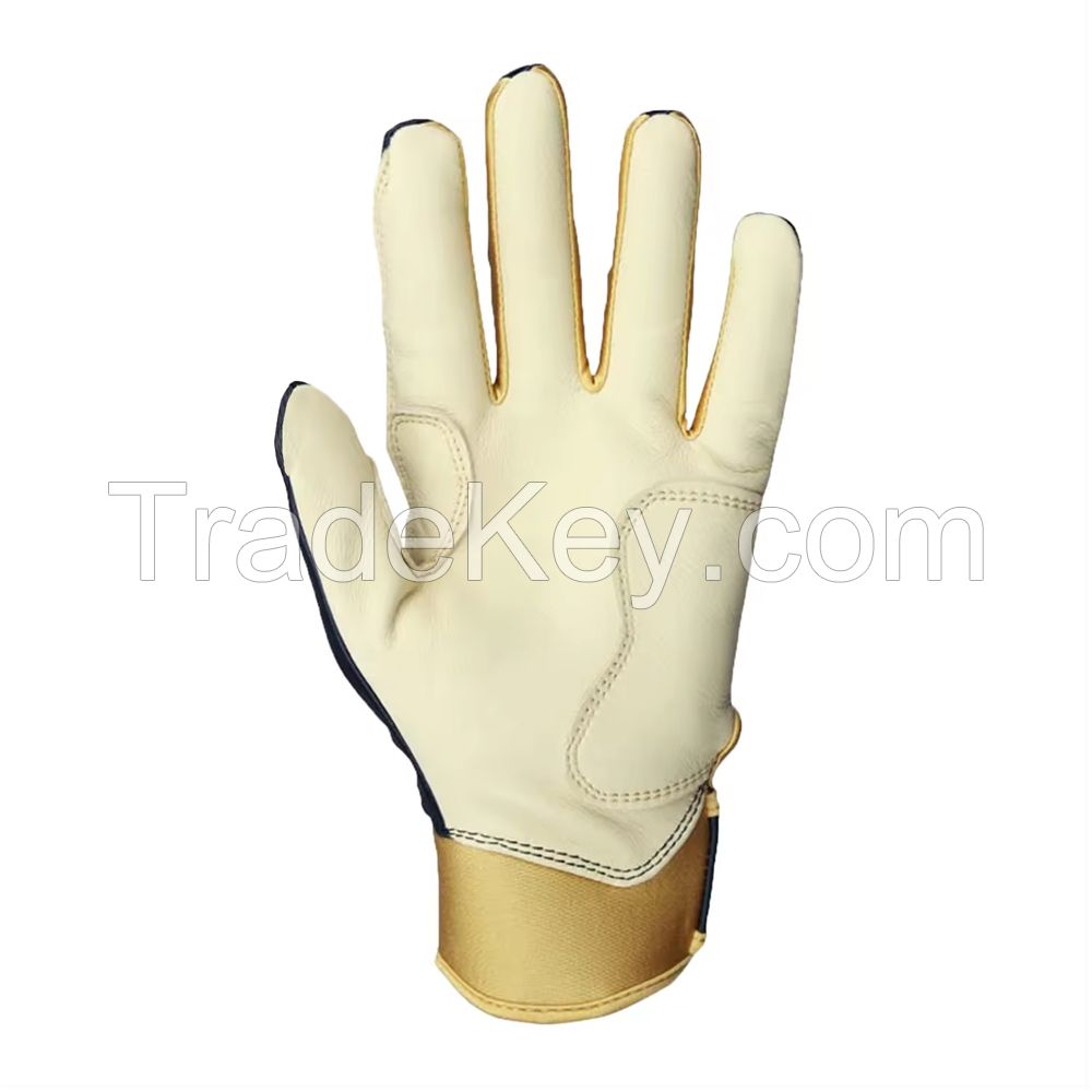 New Arrival Latest Design 100% Genuine Leather Baseball Batting Gloves