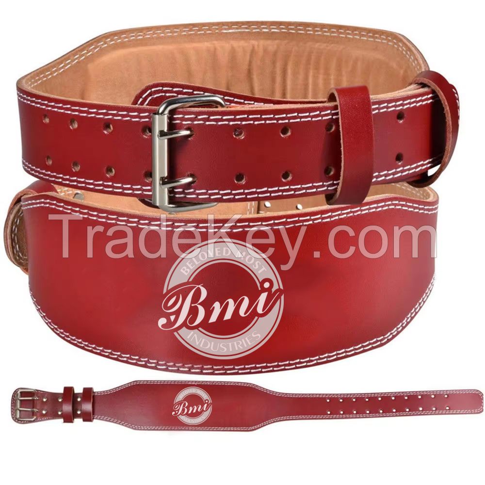 New Arrival Adjustable Leather Weight Lifting Belt Brown