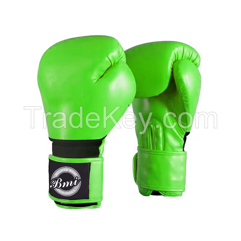 Durable Leather Boxing Gloves Professional Boxing Kickboxing Fight Training Gloves