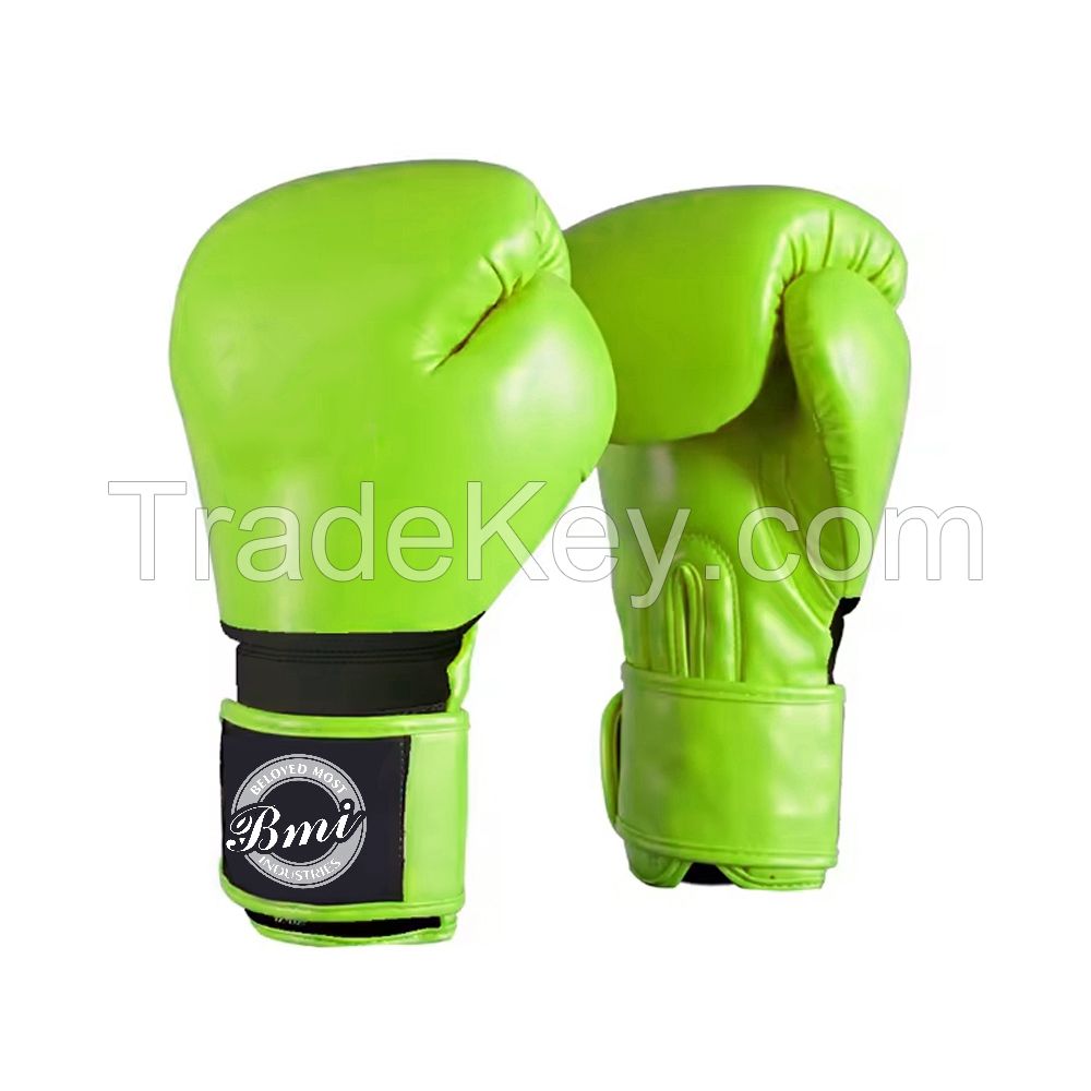 Durable Leather Boxing Gloves Professional Boxing Kickboxing Fight Training Gloves