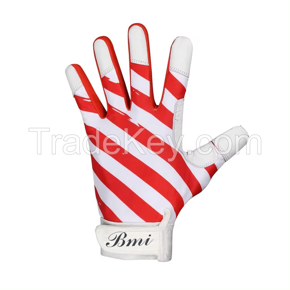 Baseball Batting Glove American Flag Design Full Finger Batting Glove