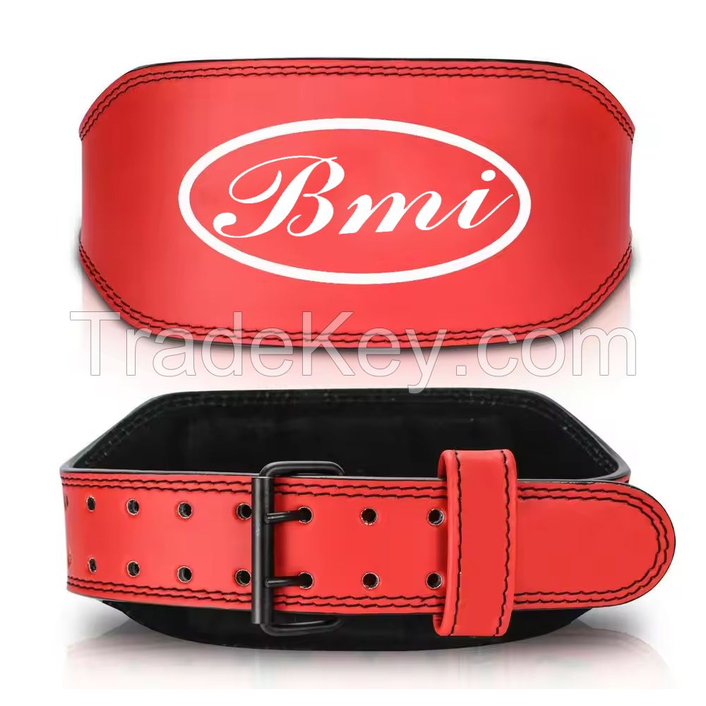 6 Inch Tapered Design Custom Back Support Leather Weight Lifting Belt